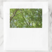 "Canopy of Spring Blätter Green Nature Scene Rechteckiger Aufkleber (Tasche)