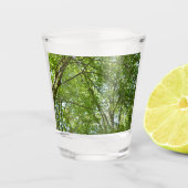 "Canopy of Spring Blätter Green Nature Scene Schnapsglas (Vorderseite)