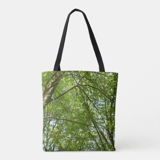 "Canopy of Spring Blätter Green Nature Scene Tasche (Rückseite)