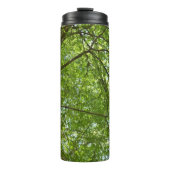 "Canopy of Spring Blätter Green Nature Scene Thermosbecher (Vorderseite)
