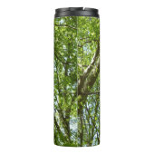 "Canopy of Spring Blätter Green Nature Scene Thermosbecher (Rückseite)