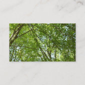 "Canopy of Spring Blätter Green Nature Scene Visitenkarte (Rückseite)