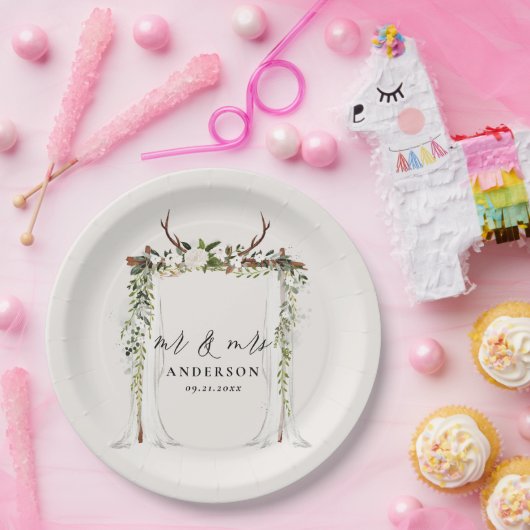 Canopy rustikale botanische Hochzeit mr und mrs Dr Pappteller (Party)