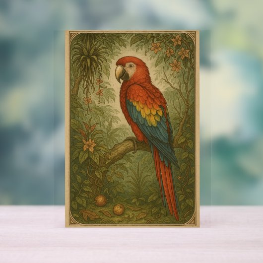 Canopy Sentinel - Die Scarlet Macaw Acrylschild (Neutral)
