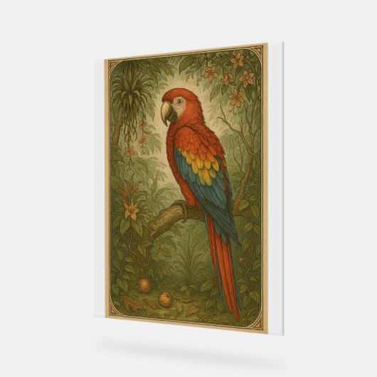 Canopy Sentinel - Die Scarlet Macaw Acrylschild (Winkel)