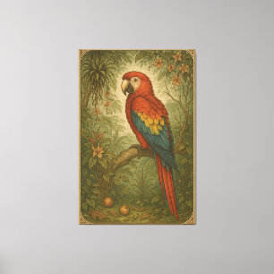 Canopy Sentinel - Die Scarlet Macaw Leinwanddruck