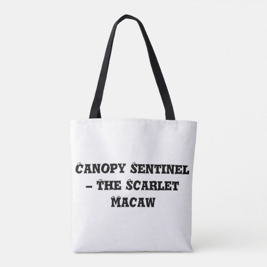 Canopy Sentinel - Die Scarlet Macaw Tasche (Rückseite)
