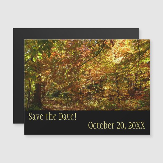 Canopy von Herbstlauben Save the Date Magneteinladung (Vorne/Hinten)