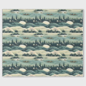 Canoy Journey & River Flow Feather Design Geschenkpapier (Flach)