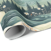 Canoy Journey & River Flow Feather Design Geschenkpapier (Rolleneckpunkt)