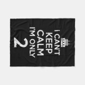 Cant Behielt Calm Nur 2 sonnige zweite 2. Geburtst Fleecedecke (Vorderseite (Horizontal))