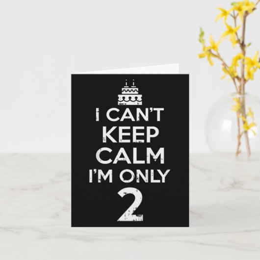 Cant Behielt Calm Nur 2 sonnige zweite 2. Geburtst Karte (Gelbe Blume)