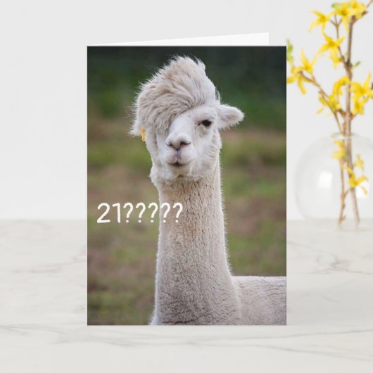 CAN'T BELIEVE YOU ARE CELEBRATING "21st" BIRTHDAY Karte (Gelbe Blume)