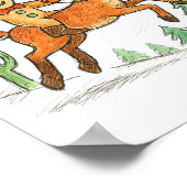 Can't Catch Me Cowboy Gingerbread Man Christmas Poster (Ecke)