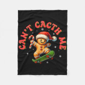 Can't Catch Me Groovy Christmas Gingerbread Man Bo Fleecedecke (Vorderseite)
