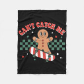 Can't Catch Me Groovy Christmas Gingerbread Man Bo Fleecedecke (Vorderseite)