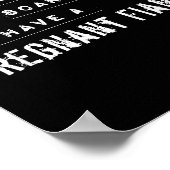 Can't E Me My Fiance Is Pregnant Funny Dad Poster (Ecke)