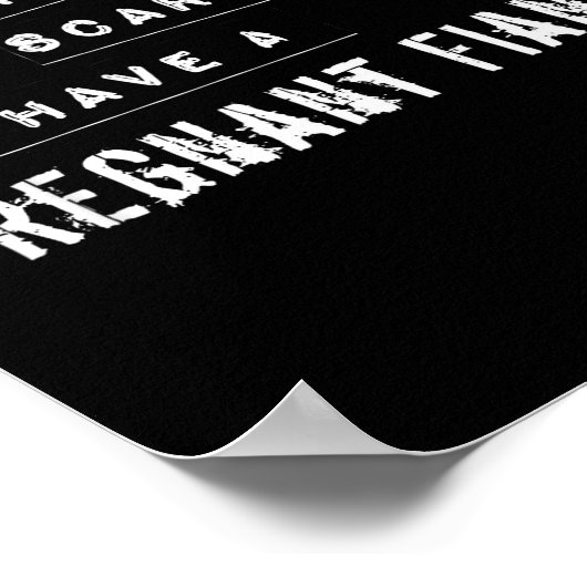 Can't E Me My Fiance Is Pregnant Funny Dad Poster (Ecke)