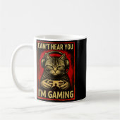Can't Hear You I'm Gaming Funny Gamer Cat Playing  Kaffeetasse (Links)