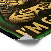 Can't Hear You I'm Gaming Funny Gamer Cat Playing  Poster (Ecke)