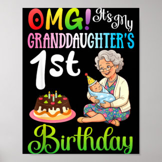 Cant keep calm granddaughters 7th birthday grandma poster