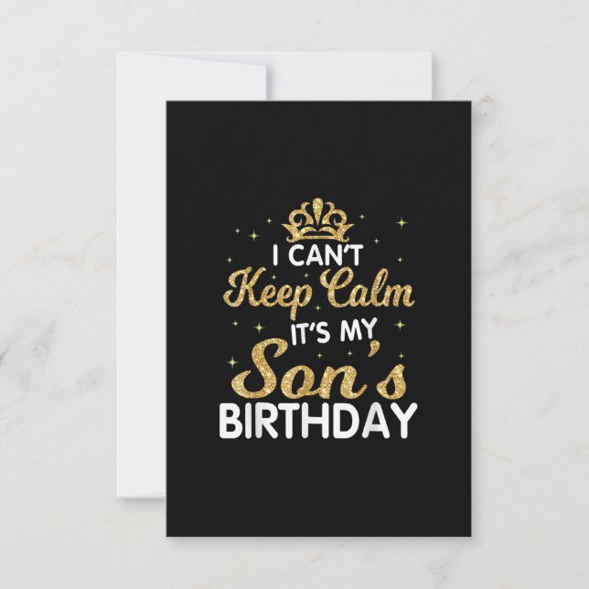 Cant Keep Calm Its My Son Birthday Gift For Son (Vorderseite)