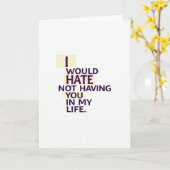 Cant Live Without You Card Karte (Gelbe Blume)
