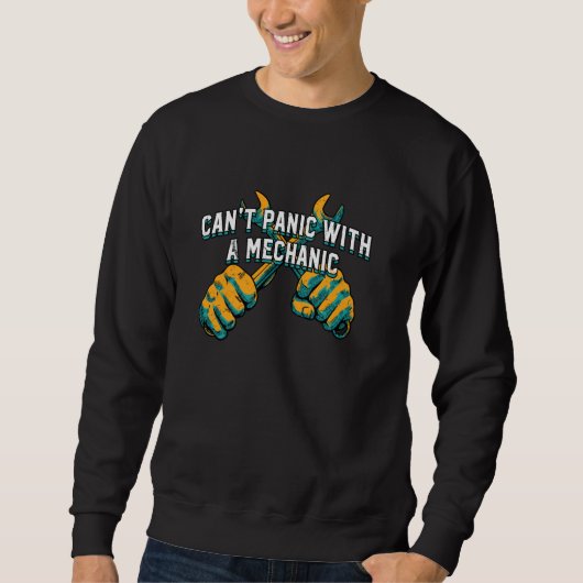 Cant Panic mit einem mechanischen Auto Lover Riddl Sweatshirt (Vorderseite)