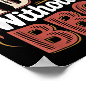 Can't Say I Do Without Bbq Barbecue Wedding Prosal Poster (Ecke)