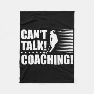 Can't Talk Coaching - Mädchen Feldhockey-Trainer Fleecedecke