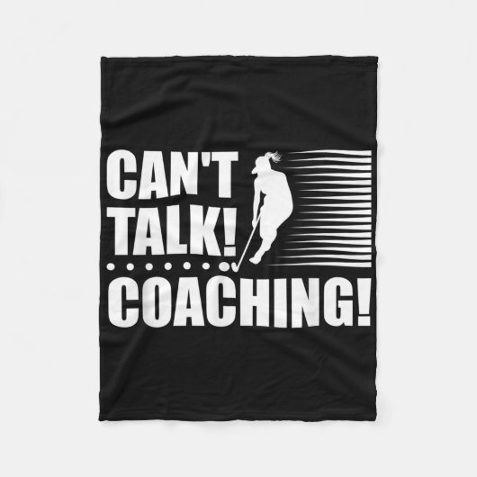 Can't Talk Coaching - Mädchen Feldhockey-Trainer Fleecedecke (Vorderseite)