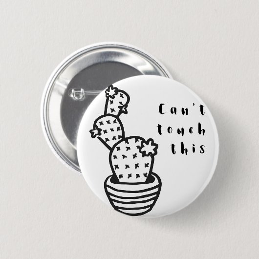 Cant Touch Cactus Button (Vorne & Hinten)