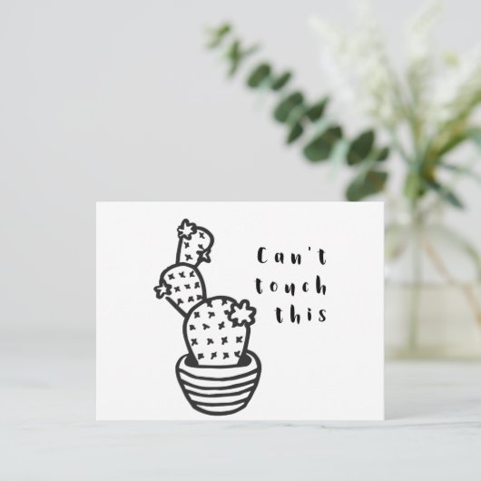 Cant Touch Cactus Postkarte (Stehend Vorderseite)