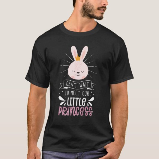 Can't Wait To Meet Our Little Prince Bunny Gender T-Shirt (Vorderseite)