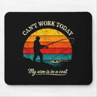 Cant work arm is in a cast funny fishing mousepad