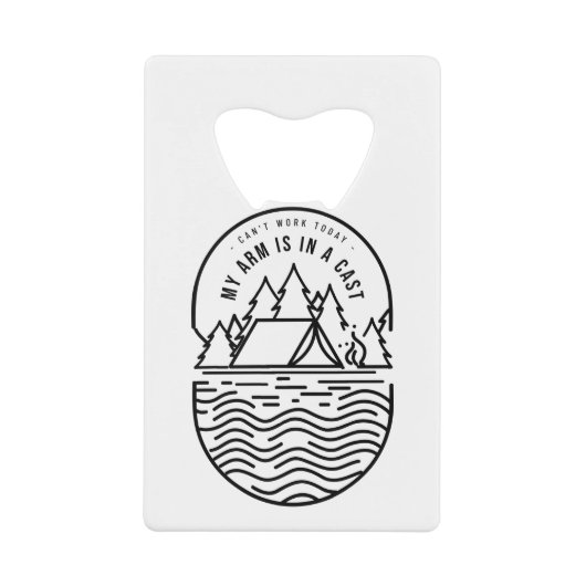 Can't Work Today My Arm Is In A Cast Geldbeutel Flaschenöffner (Vorderseite)