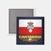 Cantabria Flag Magnet (Vorderseite/Rückseite)