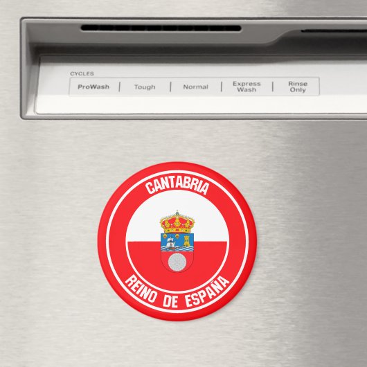 Cantabria Round Emblem Magnet (In Situ (Geschirrspüler))