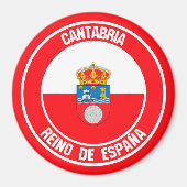 Cantabria Round Emblem Magnet (Vorne)