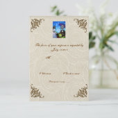 Cantada Day of the Dead Wedding RSVP Karte (Stehend Vorderseite)