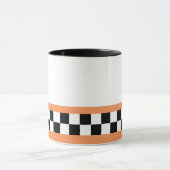 Cantaloup gestreifte Schachbretter Tasse (Zentrum)