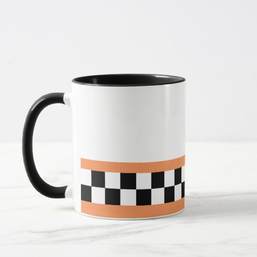 Cantaloup gestreifte Schachbretter Tasse (Links)