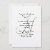 Cantaloupe Blue Geometric Monogram Empfang Einladung (Rückseite)