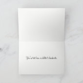 Cantaloupe Blue Monogram Wedding Dankeskarte (Innenseite)