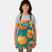 Cantaloupe floral farbenfrohe Personalisierte Must Schürze (Insitu)