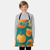 Cantaloupe floral farbenfrohe Personalisierte Must Schürze (Getragen)