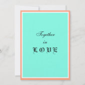 Cantaloupe Fruit Blue Geometric Wedding Einladung (Rückseite)