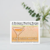 CANTALOUPE MARTINI REZIPE POSTCARD POSTKARTE (Stehend Vorderseite)