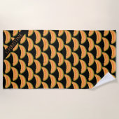 Cantaloupe Melon Fruit Muster Name oder Text hinzu Strandtuch (Vorderseite)