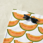 Cantaloupe Melon Fruit Muster Name oder Text hinzu Strandtuch (Beispiel)